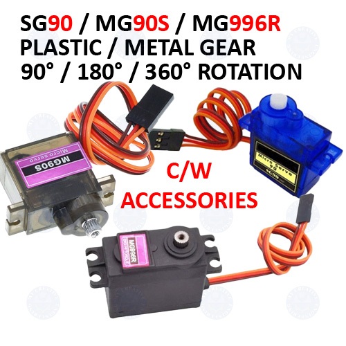 Micro Servo Motor SG90 MG90S MG996R Tower Pro สําหรับ RC เฮลิคอปเตอร์เครื่องบินรถระยะไกลใช้งานร่วมกั