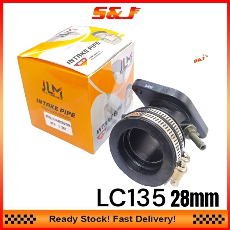 JLM LC135 LC 135 135LC RACING INTAKE PIPE 28 มม. - 32 มม. คาร์บูเรเตอร์สีดํา JOINT RACING INTAKE PIP