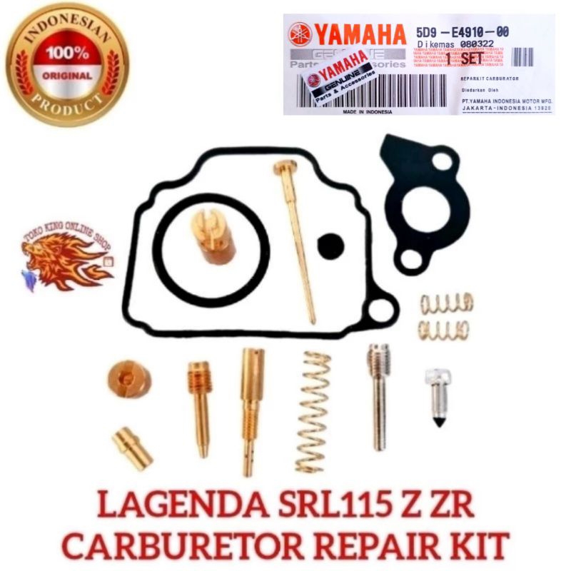 5D9 1 ชุด YAMAHA LAGENDA SRL115 Z ZR/SRL 115-Z SRL115Z/SRL115ZR STD CARBURETOR REPAIR KIT ชุดมาตรฐาน