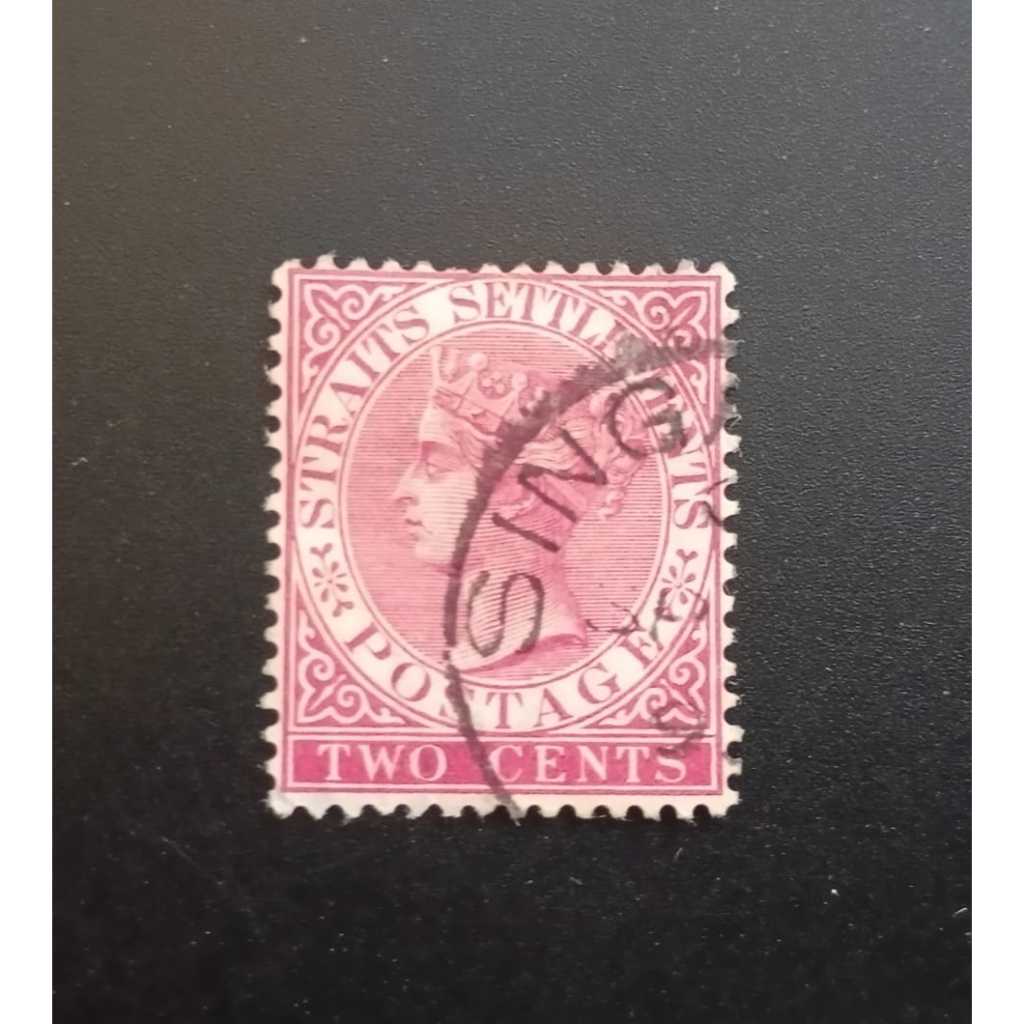 G1650 Straits Settlements QV 1883 2c แสตมป์มือสอง