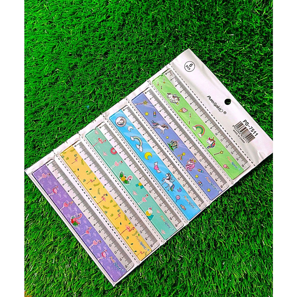 COLOURFUL FANCY RULERS (6 ชิ้น)