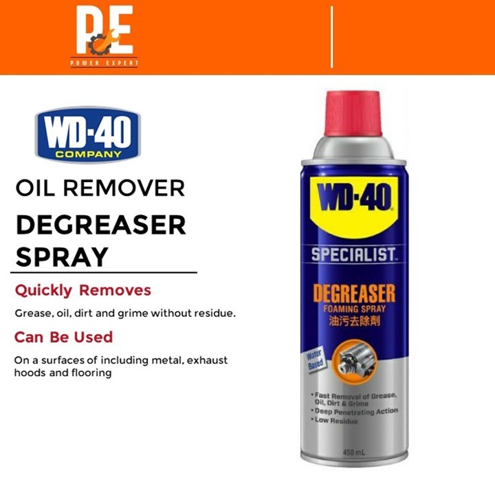 WD40 FAST ACTING DEGREASER (450ml) น้ํายาล้างน้ํามัน MEMBASMI MINYAK SPRAY