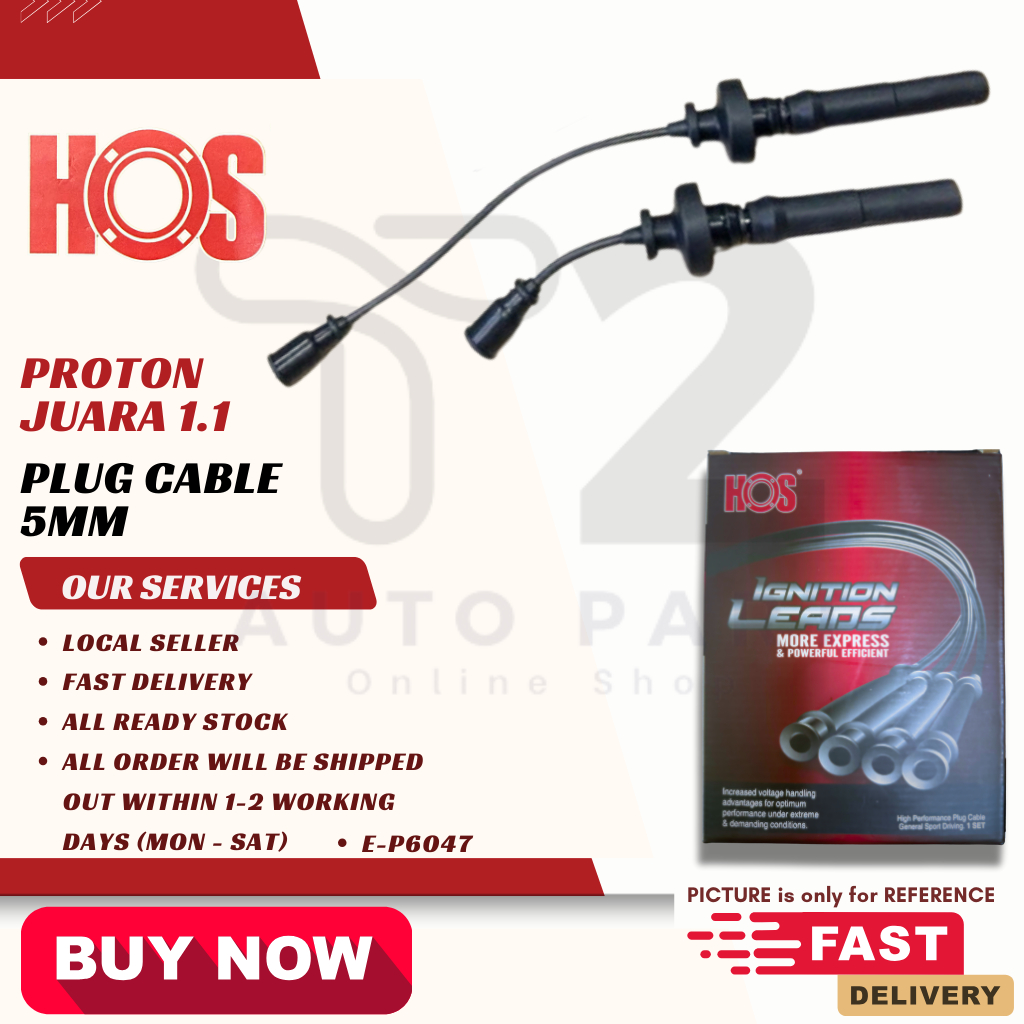 T2 PLUG CABLE PROTON JUARA 1.1 สีดํา 5MM1SET