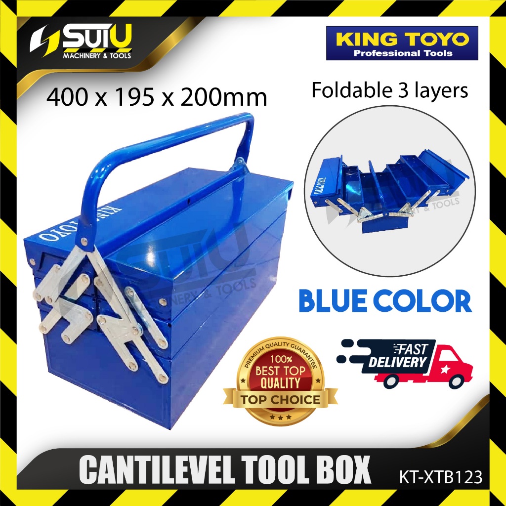 KING TOYO KT-XTB123 กล่องเครื่องมือ Cantile 3 ชั้น