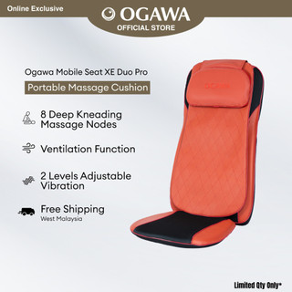 OGAWA Mobile Seat XE Duo Pro Portable Massage Cushion - Cherry Red