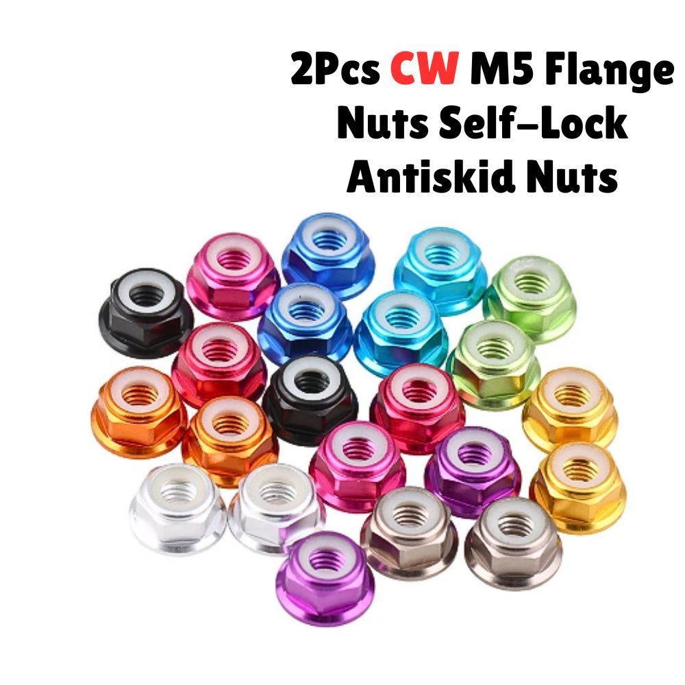 M5 Flange Nuts 2204/2205 มอเตอร์ใช้ (2 ชิ้น CW) ด้าย Self-lock Antiskid Nuts XJ305-N