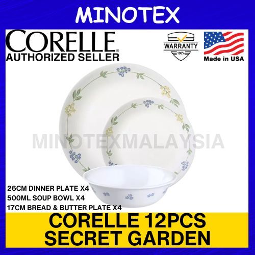 ชุดจานชาม Corelle Secret Garden 12 ชิ้น