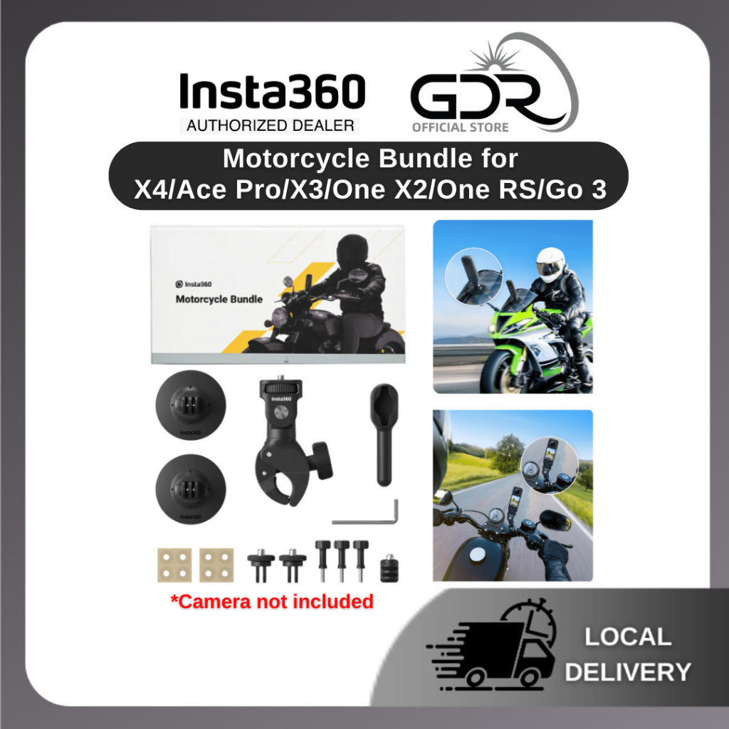 [เวอร์ชันใหม่] Insta360 Motorcycle Bundle Kit สําหรับ Insta360 X5/ X4/ Ace Pro/ X3 /Go 3 /One RS /On