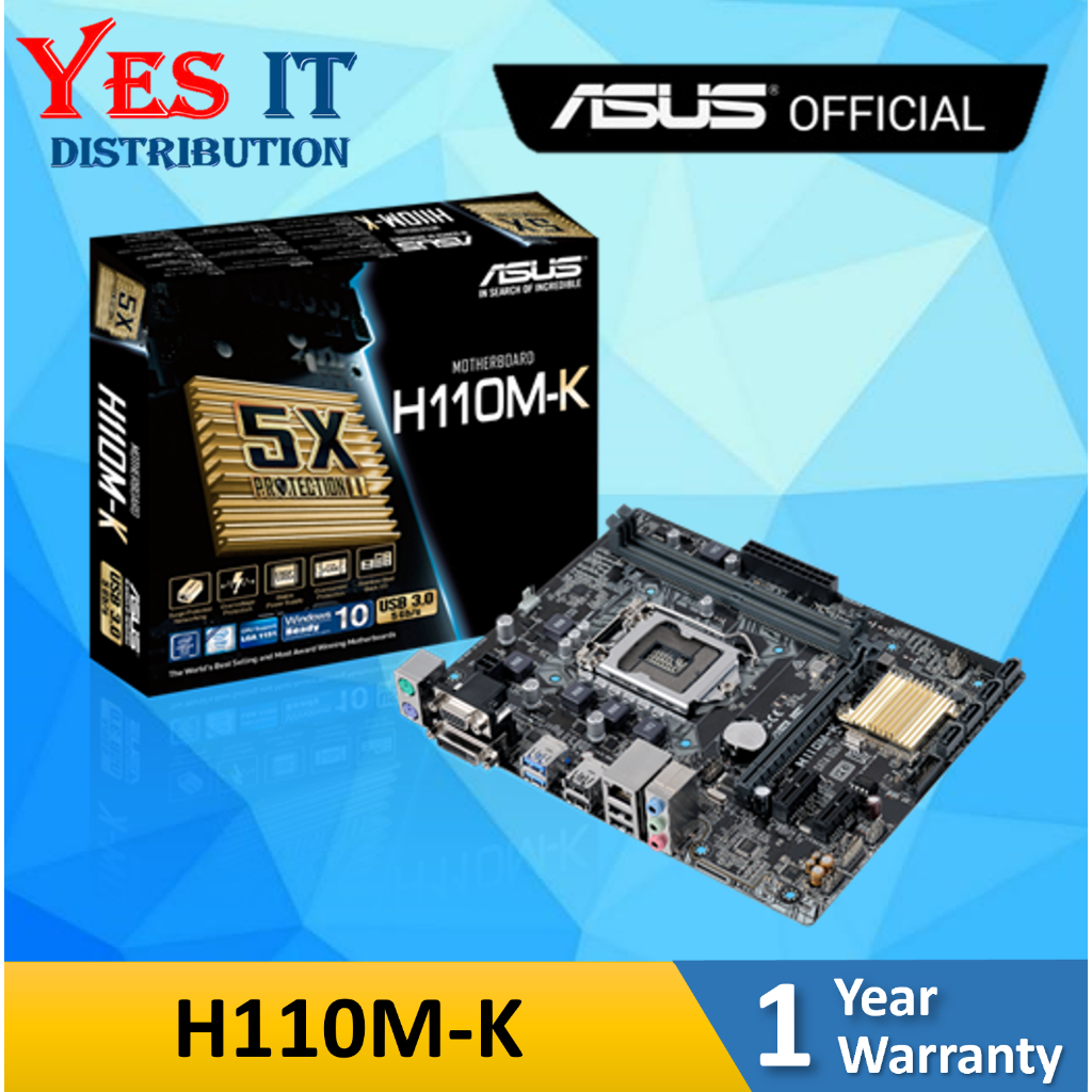 Asus H81M-K LGA1150 / H110M-A / H110M-K LGA1151 เมนบอร์ด Intel เดสก์ท็อป