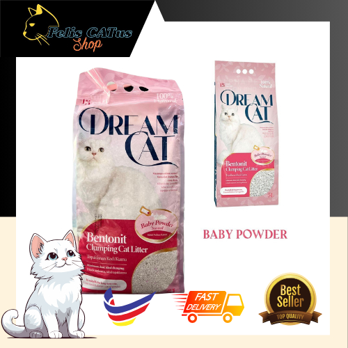 Dream Cat Litter Bentonite 5L Ultra Clean การควบคุมกลิ ่ นการดูดซึมสูงจับตัวเป ็ นก ้ อน Fast &amp; Hard Pasir Kucing