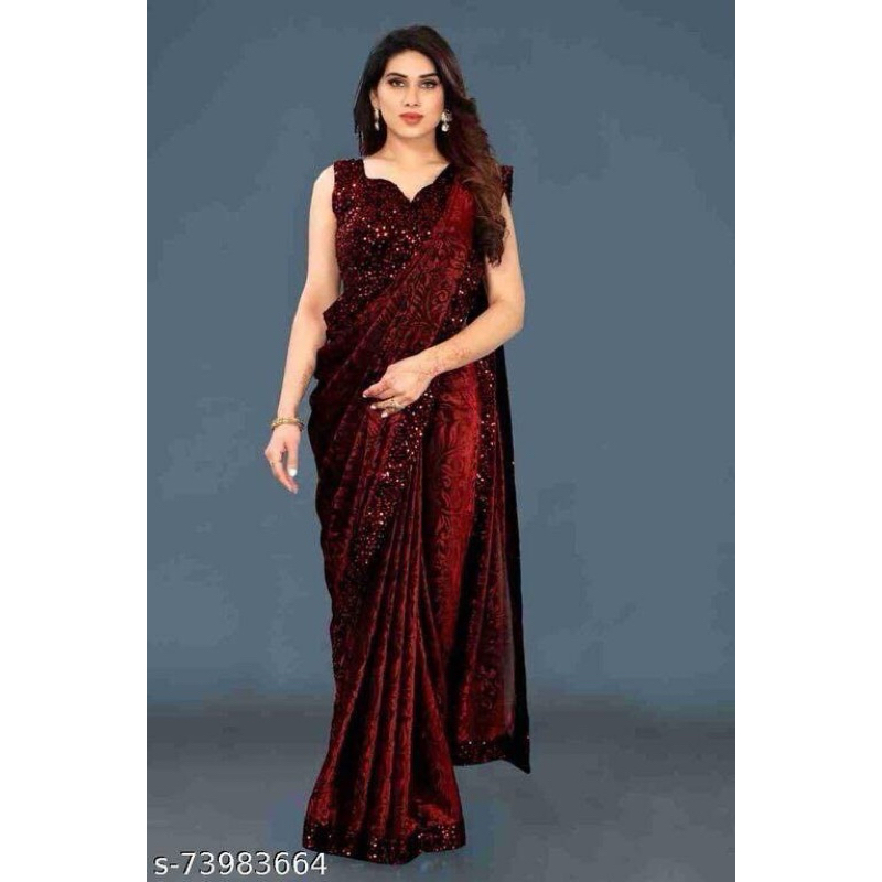 นําเสนอเสื้อลูกไม้ลําดับ Saree Delta ใหม่ ผ้า: ลําดับกํามะหยี่ไลคร่า