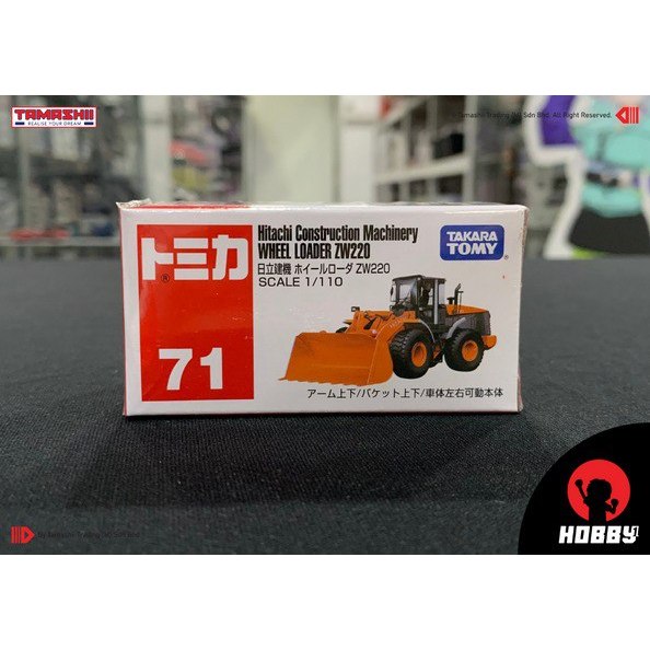 Takara Tomy No.071 ล้อเครื่องจักรก่อสร้าง Hitachi ZW220 (Tomica)