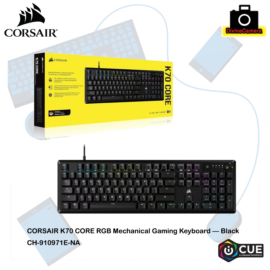 Corsair K70 CORE RGB คีย์บอร์ดเกมมิ่งแบบกลไก Black