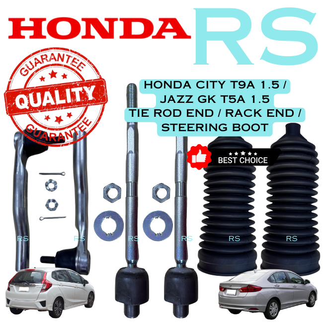 Honda City T9A GM6 1.5, Jazz GK T5A 15-19Y Tie Rod End, Rack End, Steering Boot (1 ชุด)