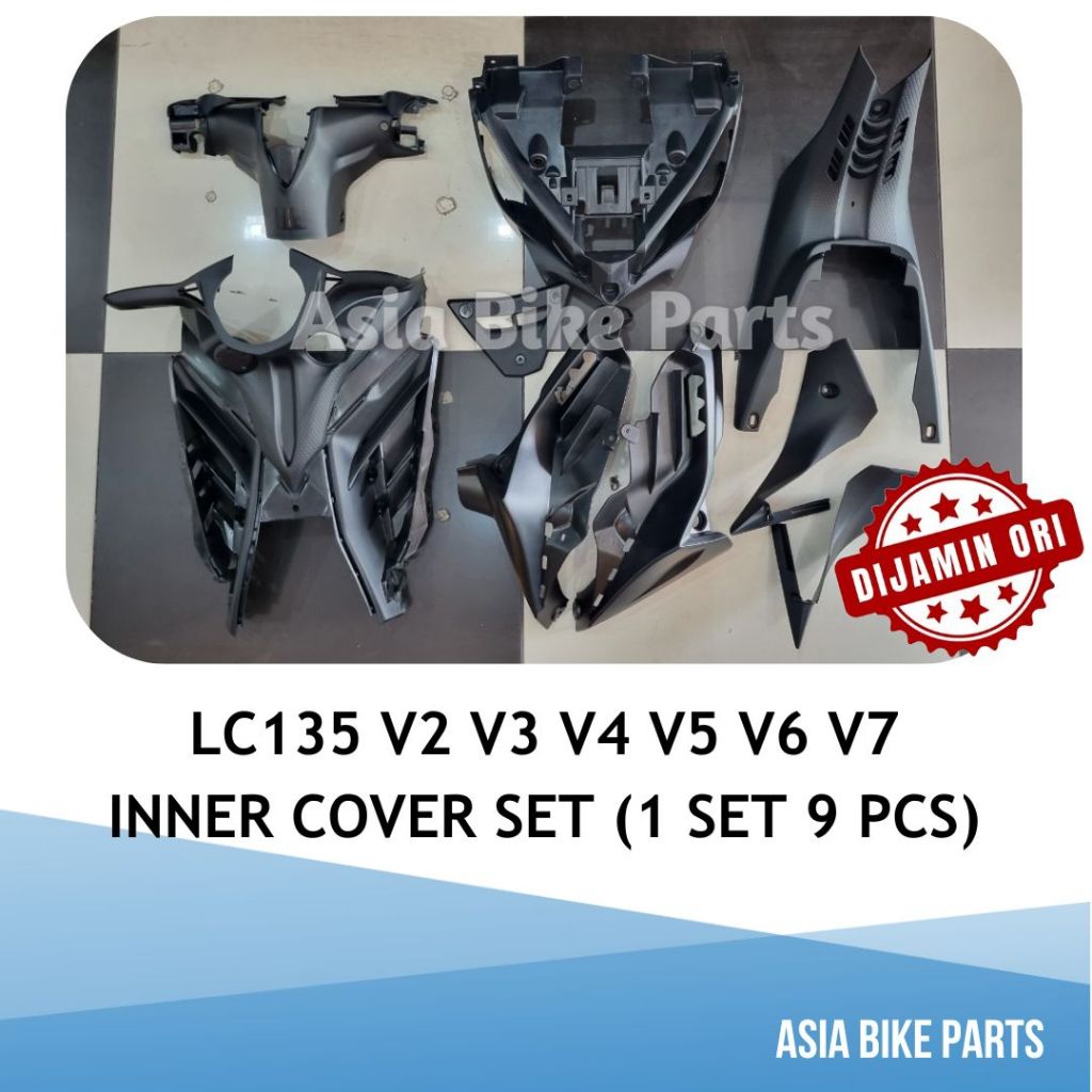Yamaha LC135 V2 V3 V4 V5 V6 V7 ชุดฝาครอบด้านใน / ฝาครอบสีดําด้านใน - 55D-F8400-10