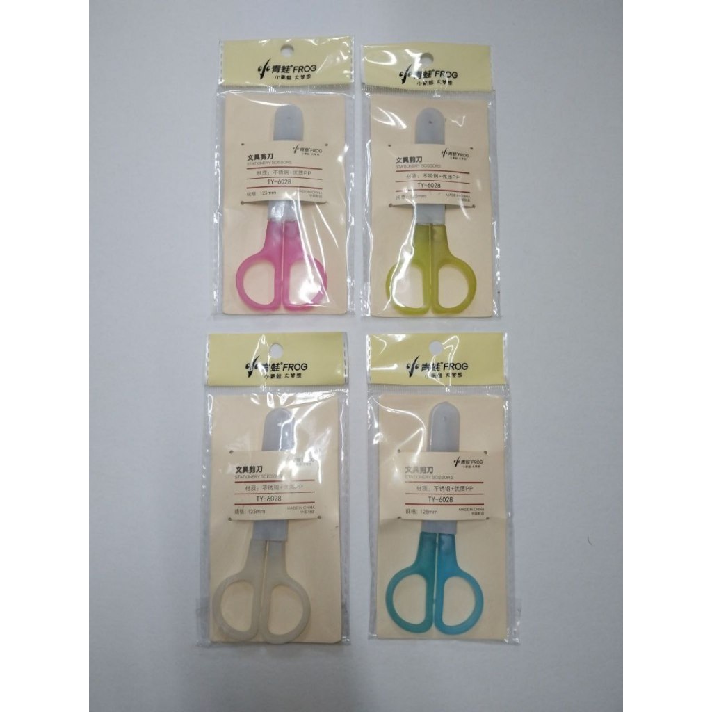 STATIONERY SCISSORS 125MM เม็ดสี: สแตนเลส+优PP TY6028