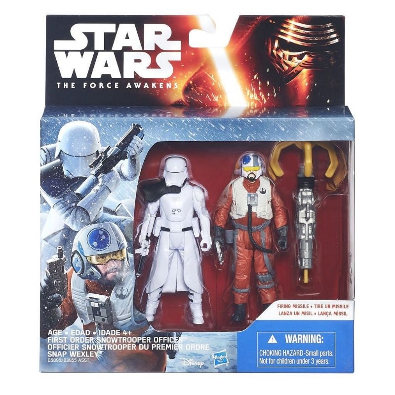 Hasbro Star Wars: The Force Awakens 3.75 นิ้ว 2 แพ็คสั่งซื้อครั้งแรก Snowtrooper & Snap Wexley