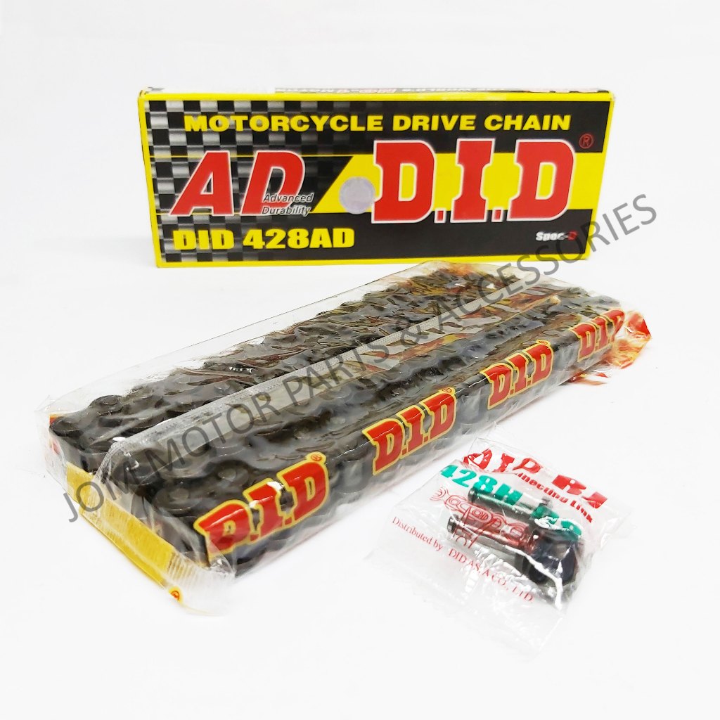 DID428AD & 428 H BLACK Motorcycle Chain Rantai Motor