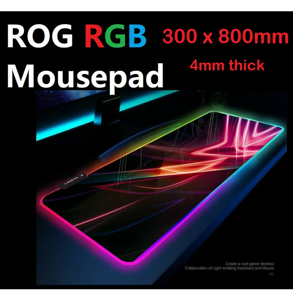 R RGB LED Mousepad LED Phantom Color Luminous Mouse pad Asus ROG Republic of gamer Mouse pad Asus ROG Phantom Mouse pad