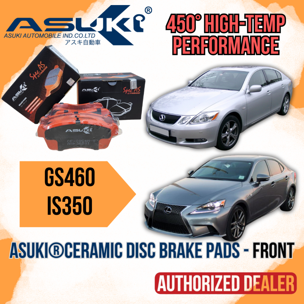 Lexus LS350 LS430 GS250 GS300 GS350 GS430 GS460 RC350 - ASUKI ผ้าเบรกเซรามิก - Depan/ชุดหน้า