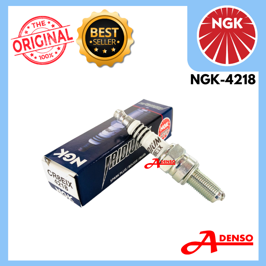NGK SPARK PLUG CR8 (1PC) IRIDIUM IX CR8EIX NGK-4218 NINJA250 Z250 Y15 YSUKU FZ150i W800 ER6 KLX250