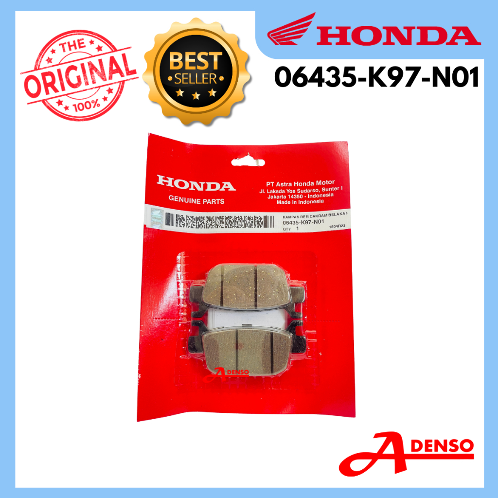 ADV150 แผ่นรองหูฟังด้านหลัง 06435-K97-N01 ผ้าเบรค BELAKANG