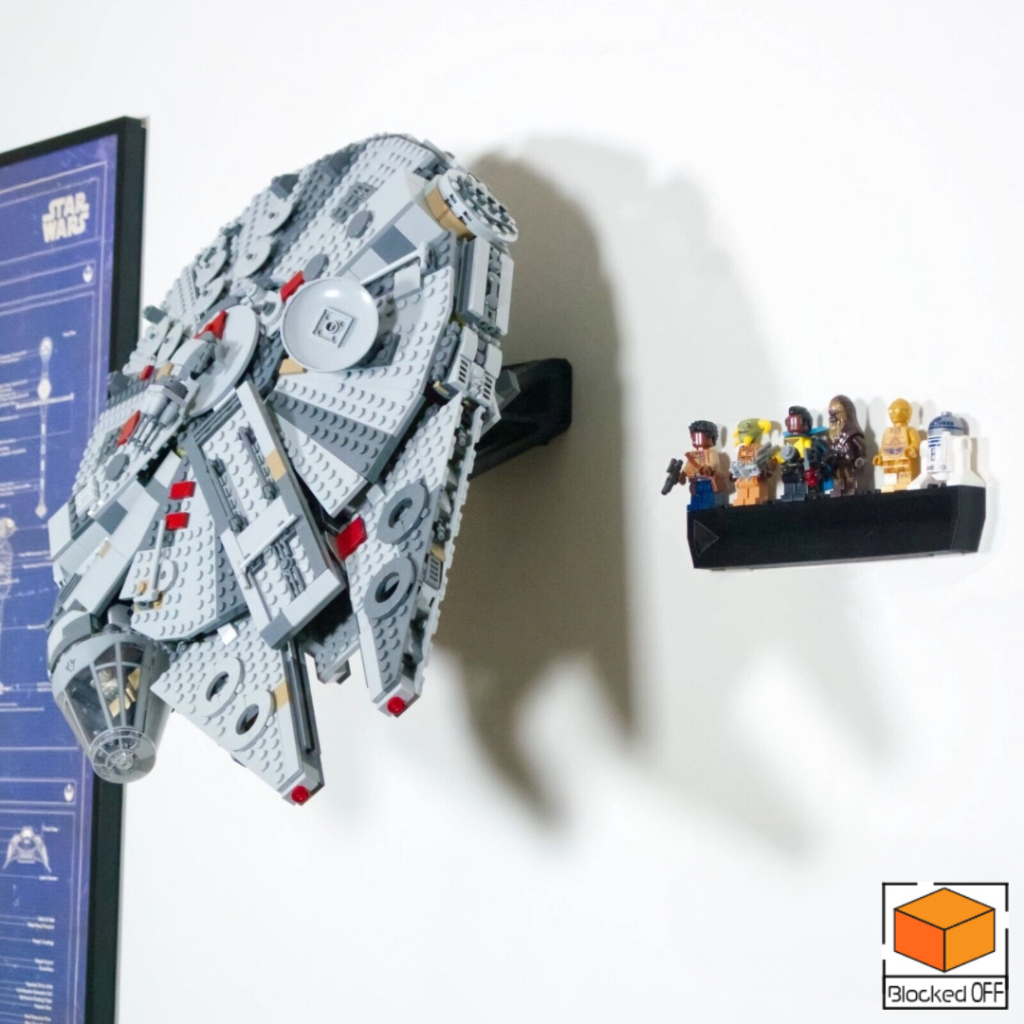 ติดผนังสําหรับ Lego Star Walls Millennium Falcon (75257 / 75105)
