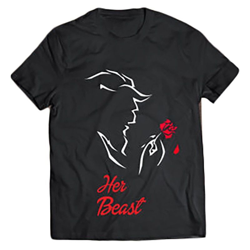 เสื้อยืด COUPLE HIS BEAUTY และ HER UNISEX ที่ดีที่สุด 100% COTTON PREMIUM QUALITY