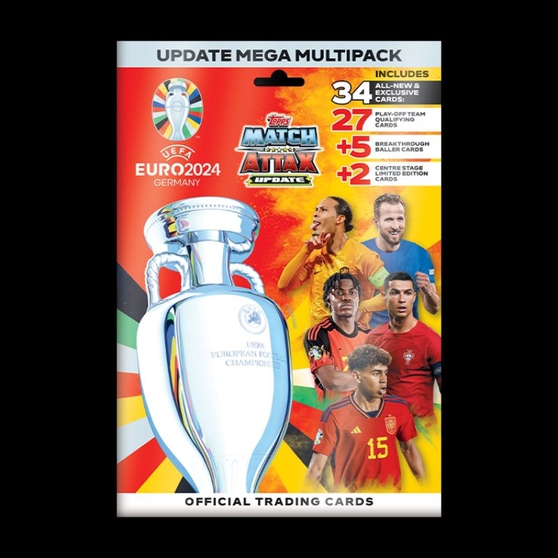 Topps Match Attax Euro 2024 - Update Mega Multipack (การ์ดเฉพาะ Ronaldo & Lamine Yamal) & Team Set