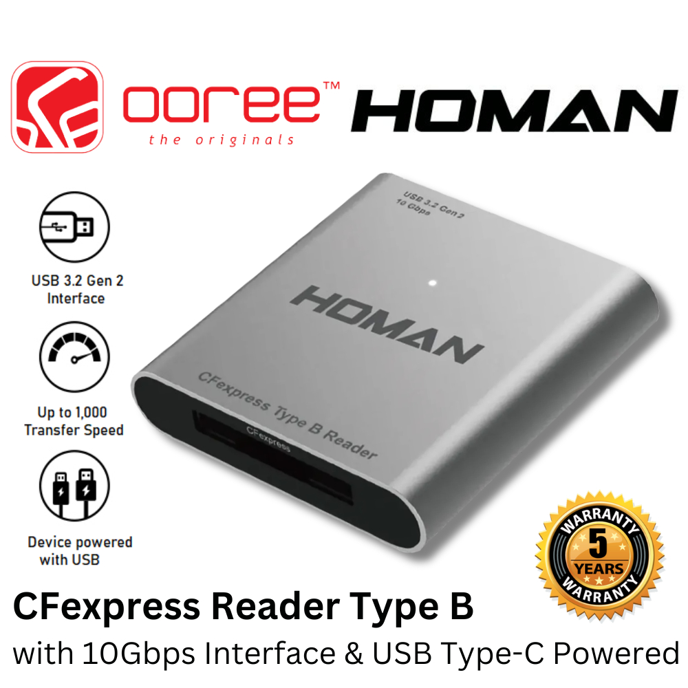 Homan CFEXPRESS READER TYPE B CARD READER พร้อม USB 3.2 GEN 2 INTERFACE, การป้องกัน ESD, ความเร็วสูง