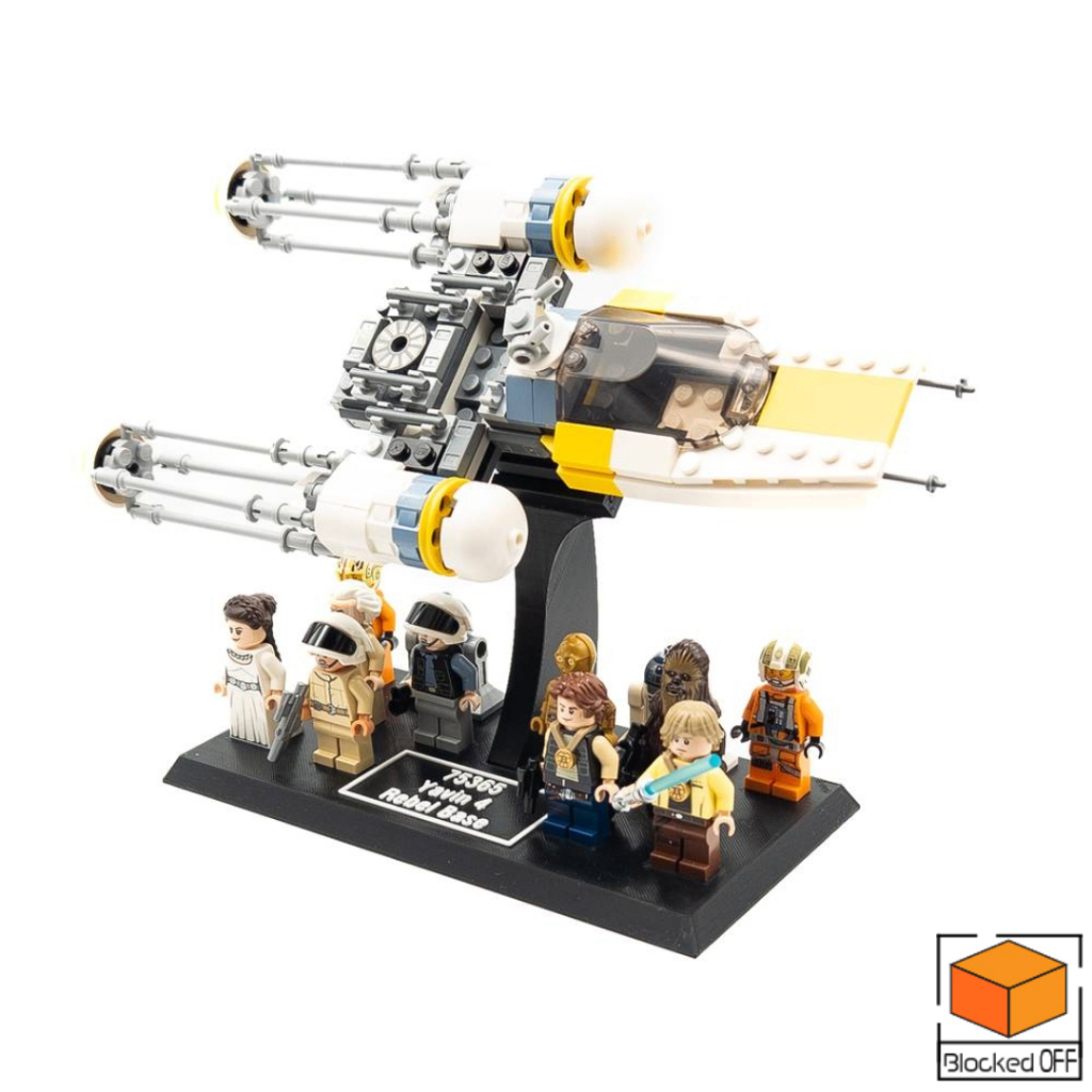 ขาตั้งจอแสดงผลสําหรับ Lego Star Wars Yavin 4 Rebel Stand / Y-Wing (75365)