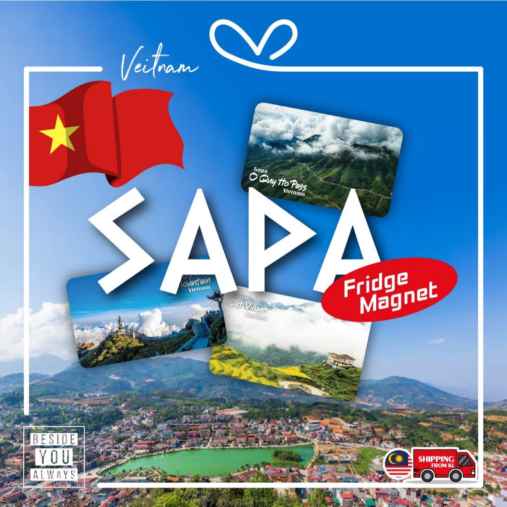 เวียดนาม Safa ของที่ระลึกแม่เหล็กติดตู้เย็น 9 ซม. x 5.5 ซม.