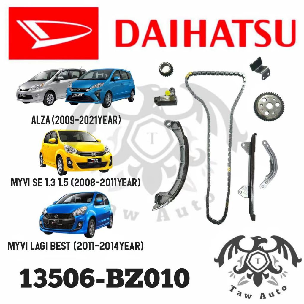 (13064-BZ010) (132S) DAIHATSU TIMING CHAIN KIT SET MYVI LAGI BEST (2011~2017"), ALZA 1.5, AWANZA 1.5