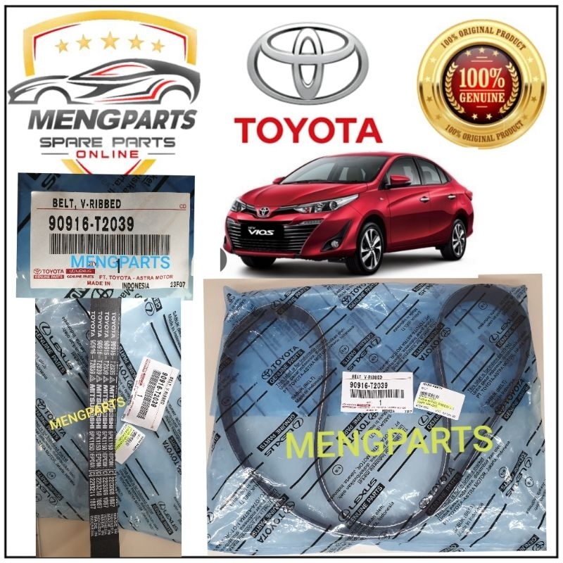 TOYOTA VIOS YARIS NSP151 1.5 CVT 2016Y UP Z, VELOZ W150 ALTERNATOR BELT FAN BELT 90916-T2039 * 6PK11