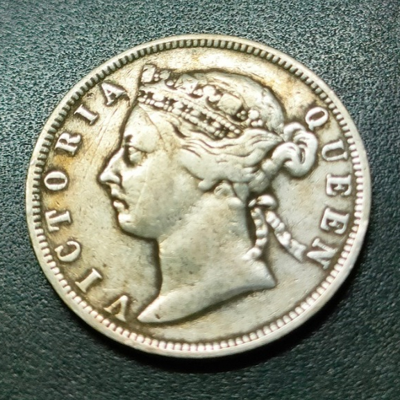 Straits Settlement Queen Victoria 20 Cent 1891