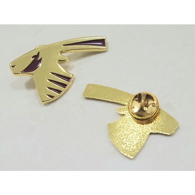 Lapel Pin กาตาร์การบิน Oryx โลหะสีทอง