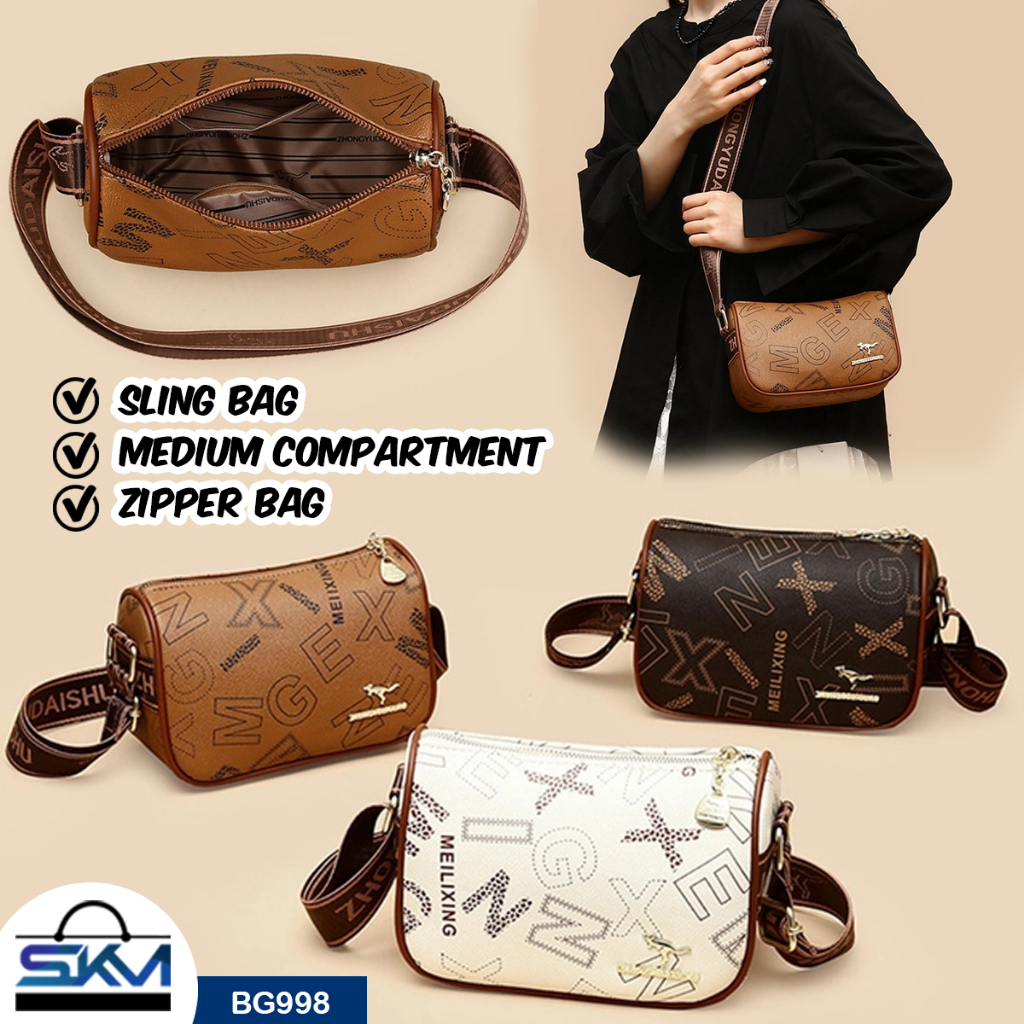 SKM กระเป๋าสะพายหนัง PU Beg Tangan Wanita BG998