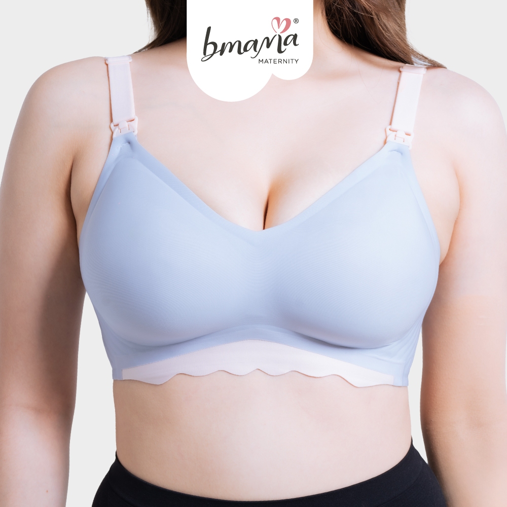 Seamless Nursing Bra Best T-shirt bra ไร้สาย Non-Removable Pad B–C Cup Nursing Bra BMAMA