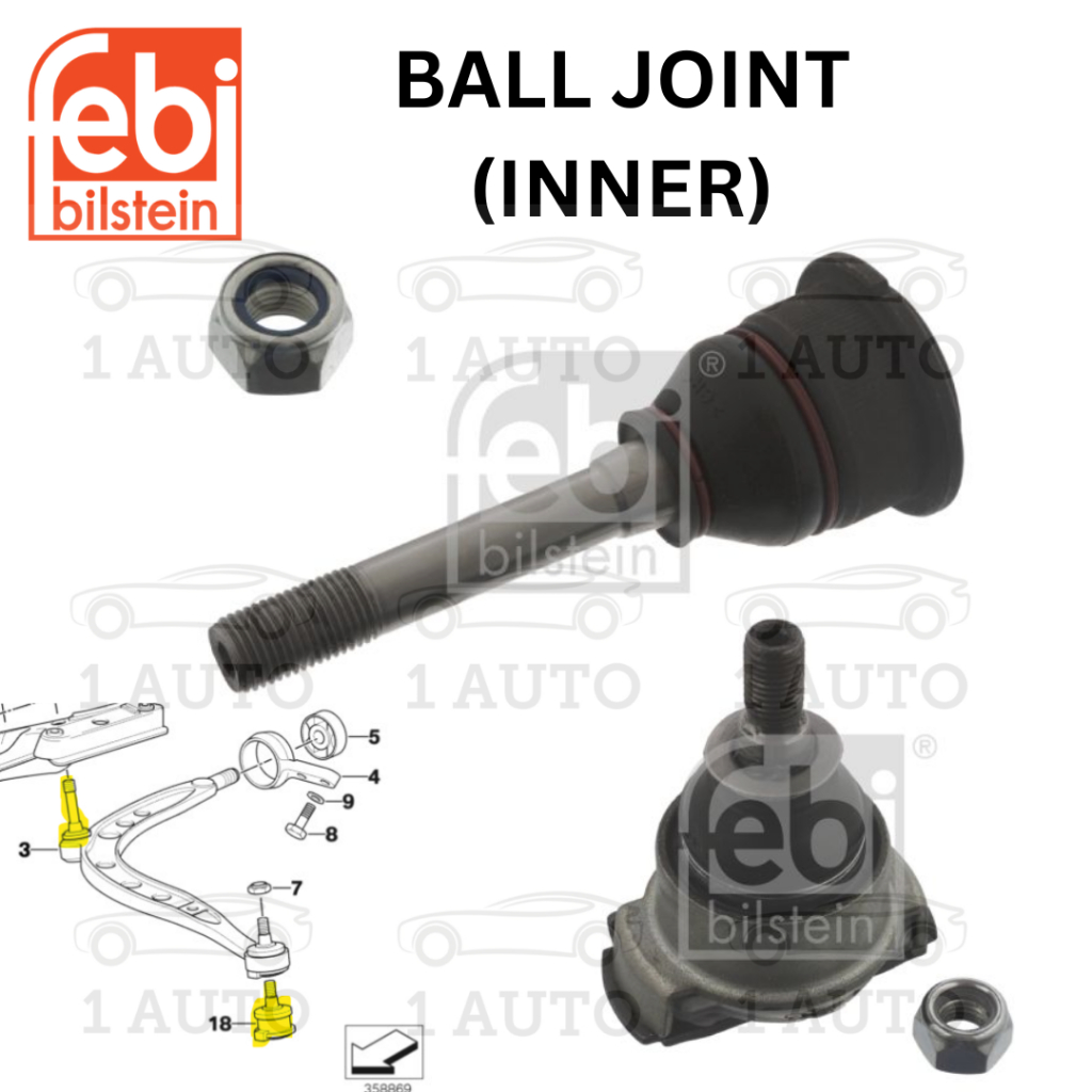 FEBI BILSTEIN GERMANY ด้านหน้าซ้าย / OUTER BALL JOINT BMW E36 318i 320i 323i 325i 328i Z3 2.0 2.2 2.
