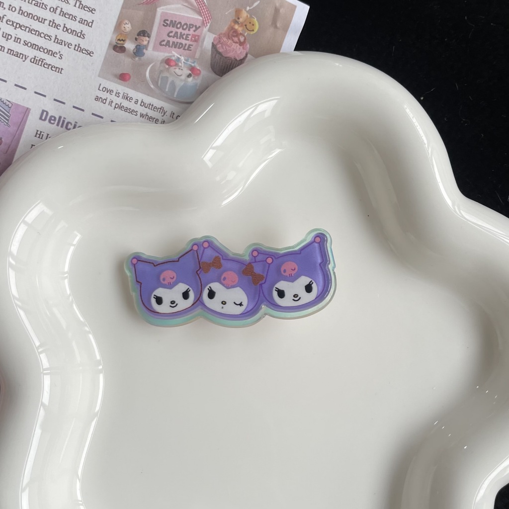 Sanrio Kuromi Melody กิ๊บติดผมเด็กผู้หญิงเด็กเด็ก กิ๊บติดผม kuromi อุปกรณ์เสริม sanrio กิ๊บติดผม kur