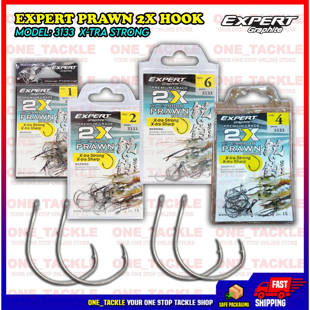 Expert prawn 2X ตะขอ mata kail udang 3133