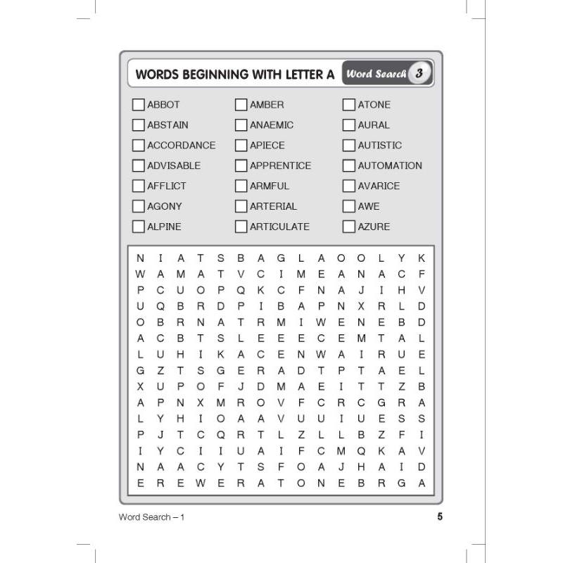 หนังสือค้นหาคําสุดยอดสมองเพิ่มเกมคําปริศนาสําหรับเด็ก Cari Kata Crossword