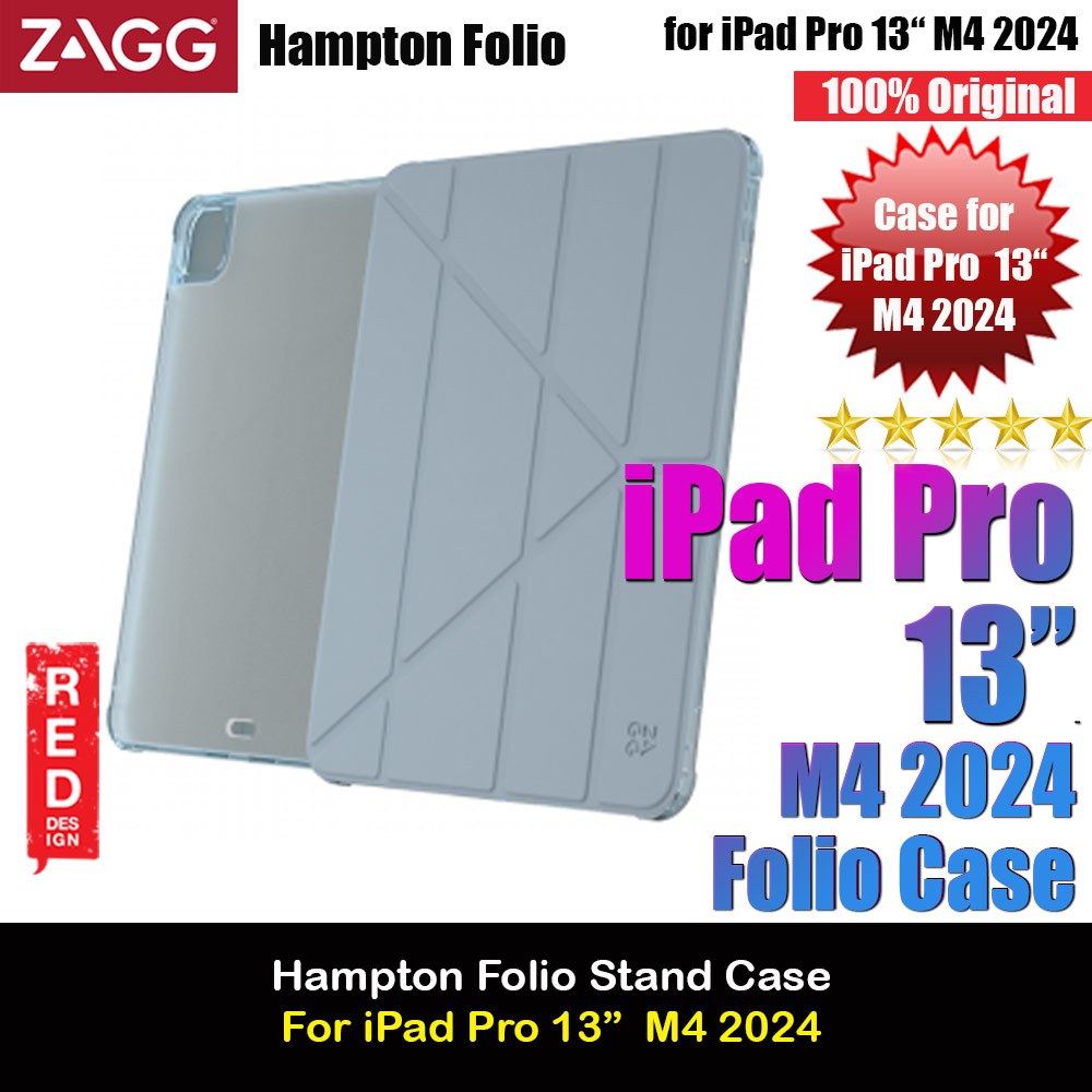 Zagg Hampton Folio Protection Flip Stand Case สําหรับ iPad Pro 11 M4 2024 iPad Pro 13 M4 2024