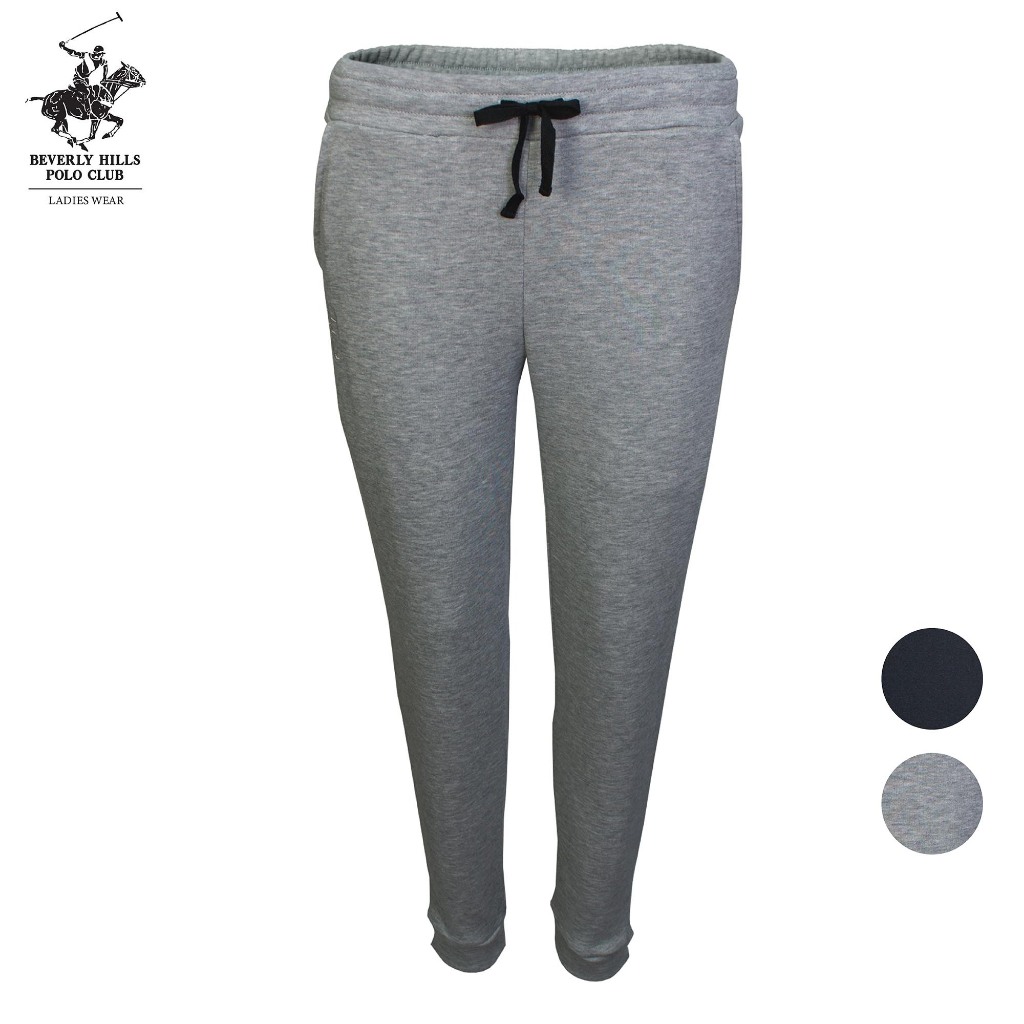 BHPC BHJ352 Women Seluar Jogger Wanita Double Knit Cotton | กางเกงวอร์มลําลองเอวมีเชือกรูด S-XL