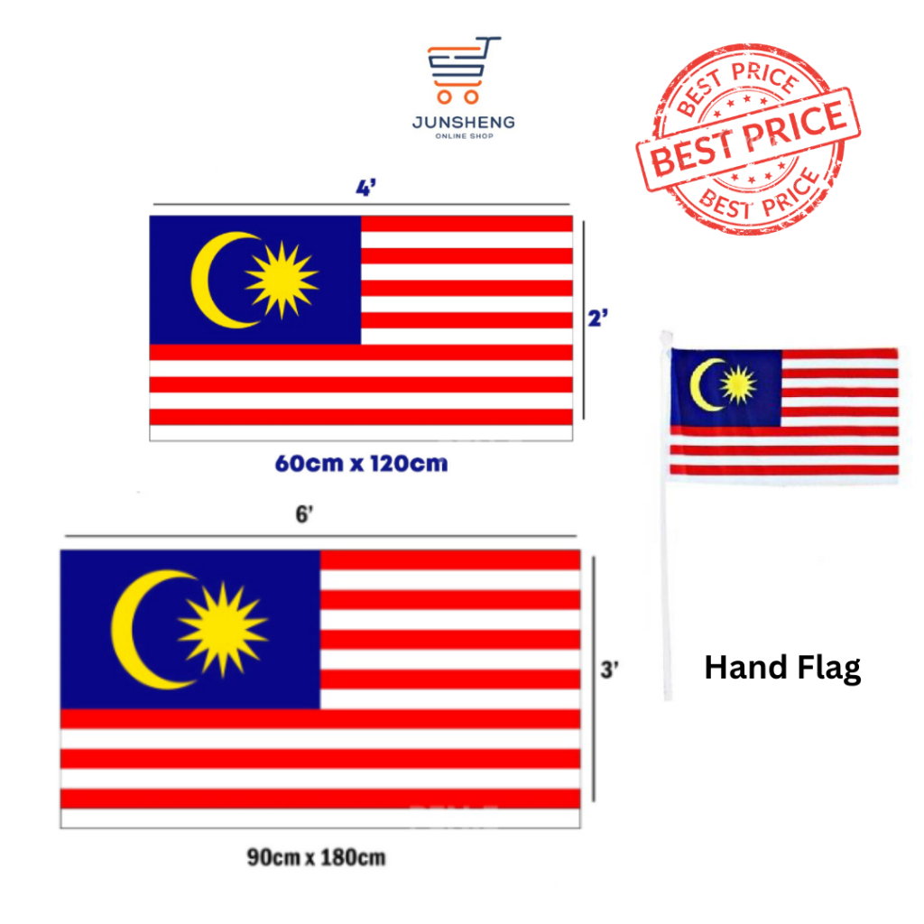 [VALUE BUY] FLAG 3in1 SET (3x6) + (2x4) + (HAND FLAG)