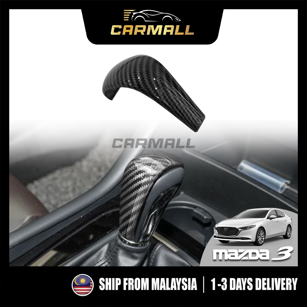 Mazda 3 BP หัวเกียร์คาร์บอนฝาครอบคันเกียร์ Shift KNOB COVER Trim Kit Mazda 3 BP 2019 - 2025Accessori