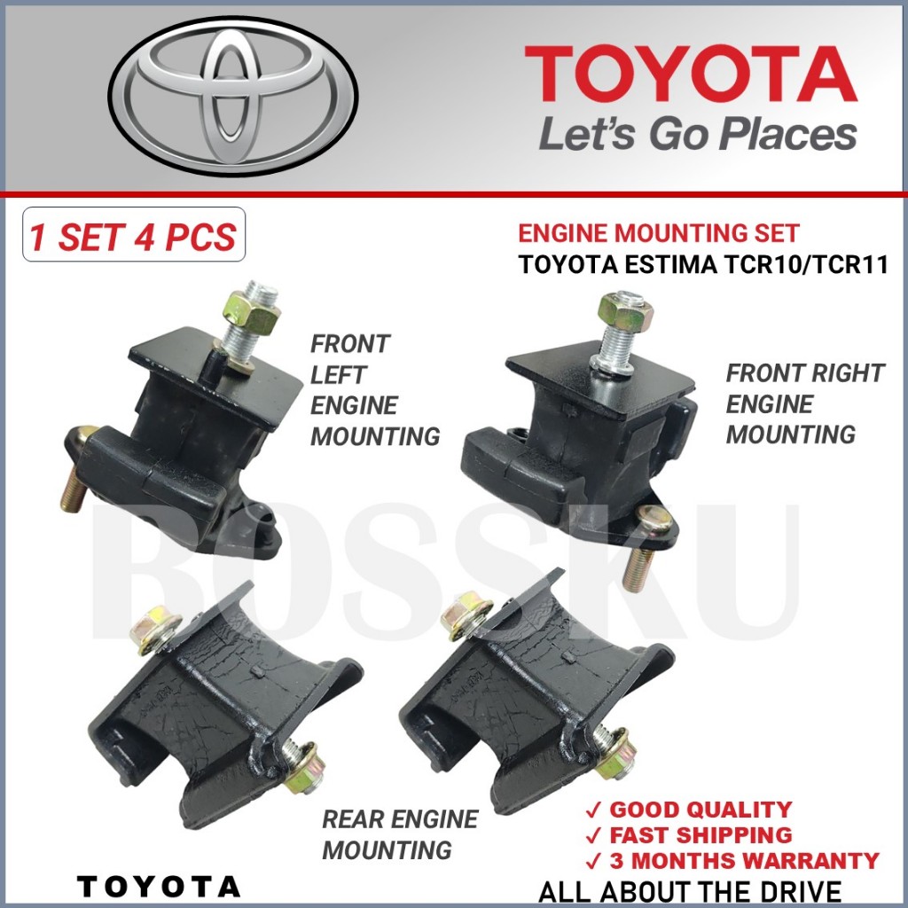 ชุดติดตั้งเครื่องยนต์ - TOYOTA ESTIMA TCR10/TCR11/TCR20/TCR21 1 ชุด 4 ชิ้น