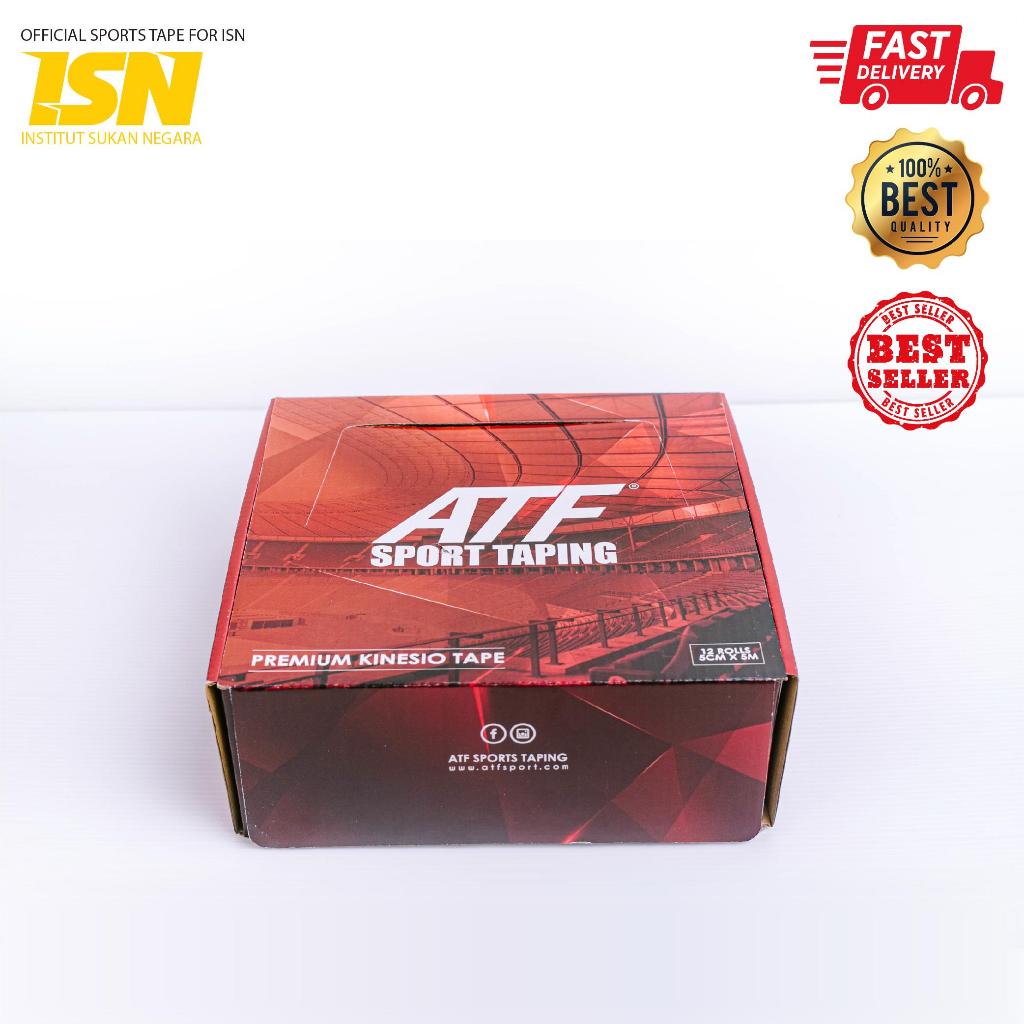 Kinesiology Tape Elastic Physio Rehab Sport By ATF SPORT TAPING (ธรรมดา) - กล่อง 12 ม้วน