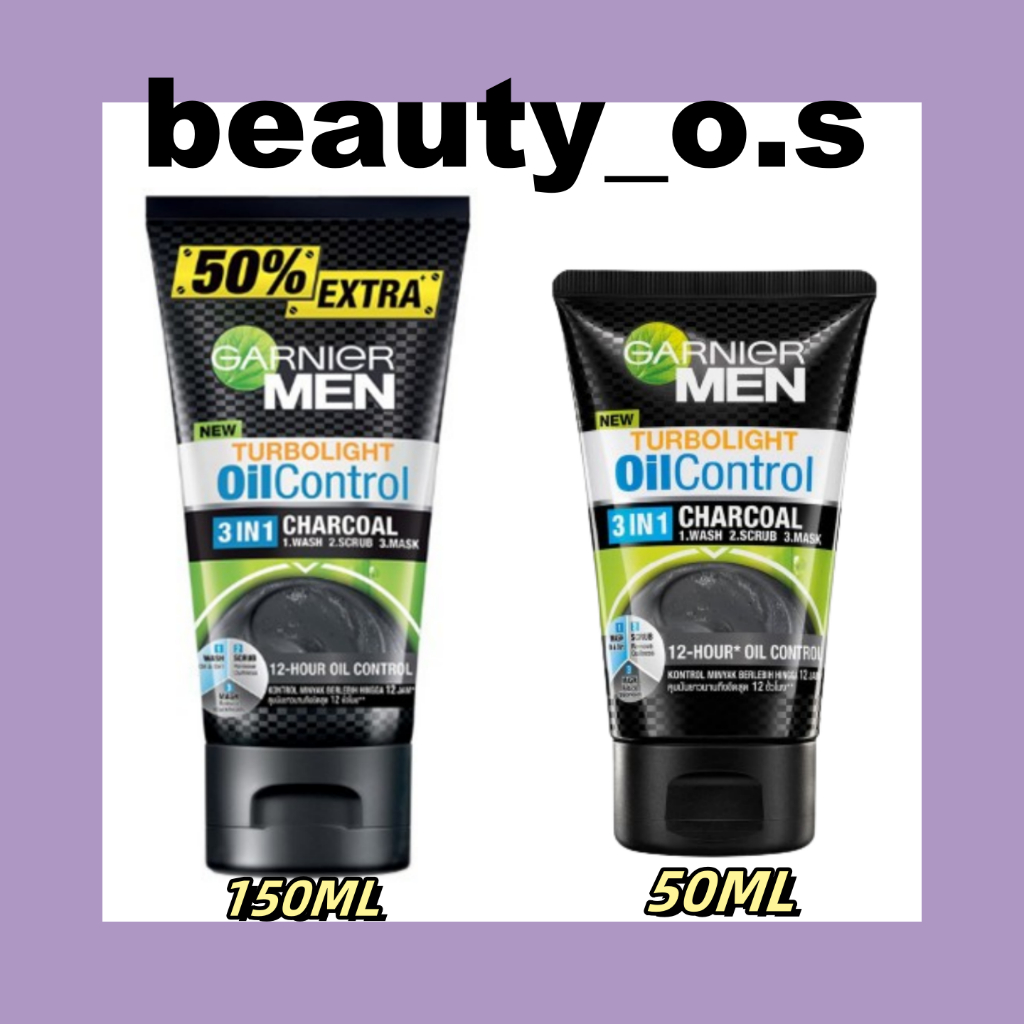 Garnier MEN OIL CONTROL 3 IN 1 CHARCOAL FOAM 150ML/50ML