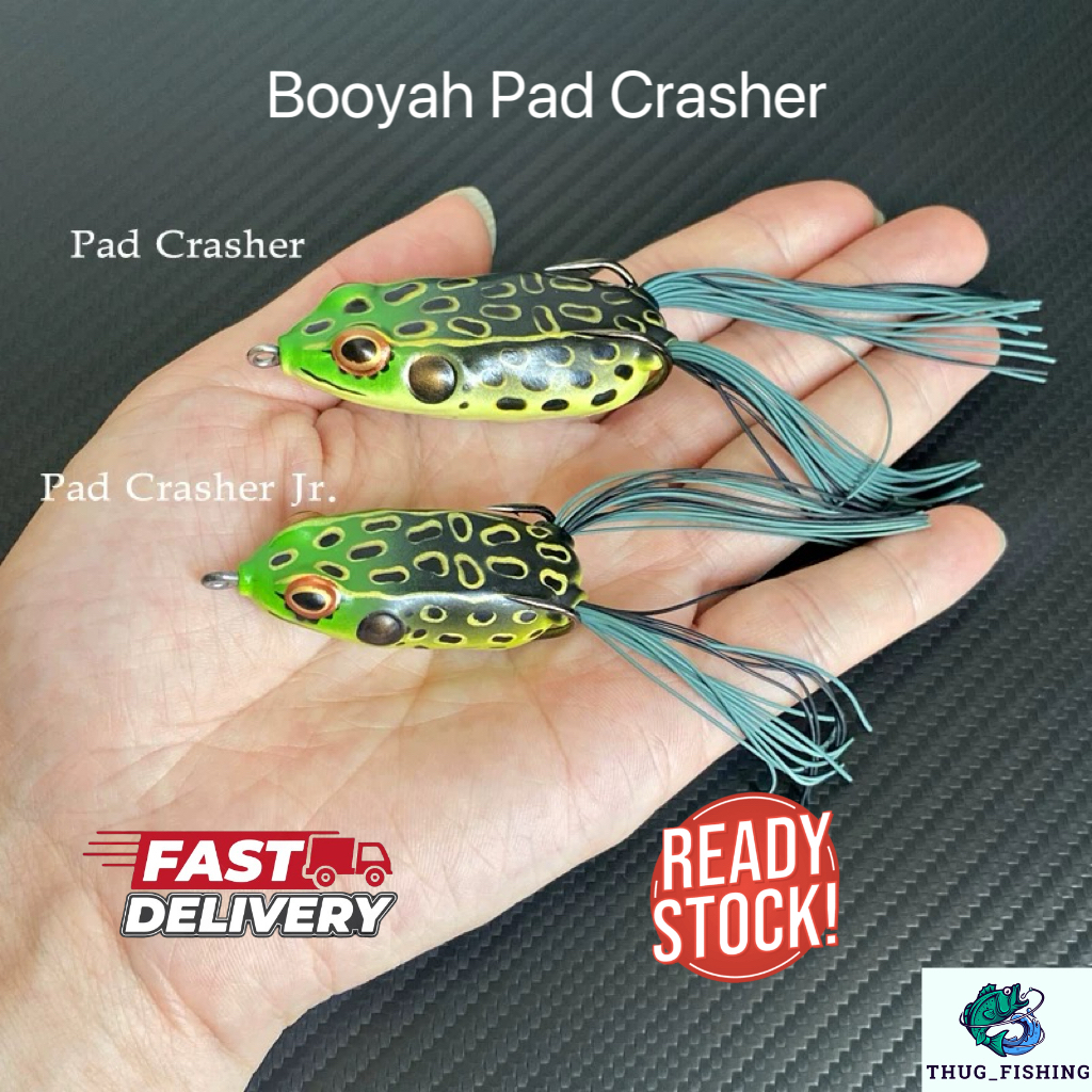 Booyah Pad Crasher Jr Fishing Lure Gewang Katak Soft Frog USA Toman Harian 50 มม.8.5g Gamkatsu Hook